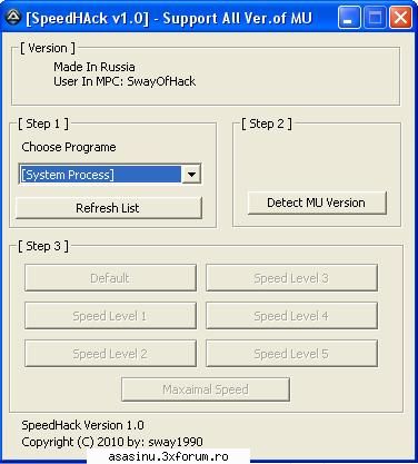 speed hack pentru toate versiunile - cum de folosit: 1.porniti mu 2.apasati chose - Mu Online Zone